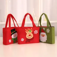 Muñeco de nieve de Santa Claus bolsas linda bolsa de regalo precioso Festival de decoraciones del partido Suministros Moda 3 6QY UU