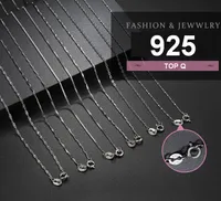 Pulloverkette Galvanisierte 925 Sterling Silber Halskette Frauen Vielseitige Schlüsselbeinkabel 14inch 15inch 17inch Basic Großhandel ACC085