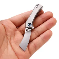 Mini Samior JJ022 Mini Front Flipper карманный складной нож, 1,57 дюйма D2 Cleaver Blade, титановая ручка, брелок edc Gentlemen's ножи