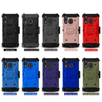 For LG Stylo 6 K51 Hybrid Heavy+Duty Rugged Defender Holster Clip Protective Robot Cover For Samsung Galaxy A01 A11 Phone Case D1