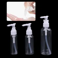 Doldurulabilir Şişe Taşınabilir 120 ml / 150ml / 200 ml Sıvı Sabun Dağıtıcı Şampuan Losyon Köpük Su Plastik Preslenmiş Pompa Sprey Şişeleri Parfüm Konteyner
