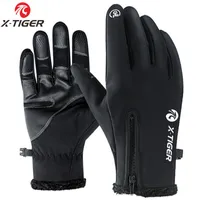 X-TIGER Ekran dotykowy Rękawiczki zimowe Termiczne wiatroszczelne ciepłe rękawice rowerowe w pełnym palcu wodoodporna rękawica rowerowa dla mężczyzn kobiet