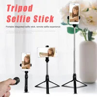 Bluetooth Selfie Stick Mini Tripod Selfie Stick Extendable Handheld Self Portrait With Bluetooth Remote Shutter For Iphone X 8 7 With Box