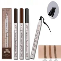 Hot Liquid Eyebrow Pen Enhancer 4 couleurs Quatre optimiseurs de sourcils imperméables Navire gratuit via FEDEX / DHL