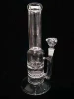 H:32CM Glass bongs hot sale glass oil rigs dab rig hand blow triple honeycomb birdcage percolators smoking glass water pipe