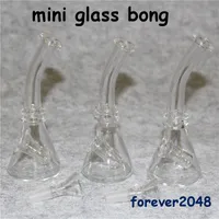 Super Mini Bong Dikke Heady Glass DAB Rigs Bubbler 4.5 Inch Oil Rig 10mm Vrouwelijke Beker Water Bong Luminous Bongs