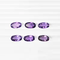 50pcs/lot Medium Purple 3x4-4x6mm Oval Brilliant Facet Cut 100% Authentic Natural Amethyst Crystal High Quality Gem Stones For Jewelry