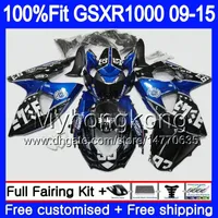 Iniezione per Suzuki GSXR 1000 2009 2010 2011 2012 2012 2015 2016 302hm.55 GSX R1000 K9 GSXR1000 09 10 11 12 13 15 16 BLU BLACK Hot Fairing