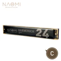 NAOMI Harmonica C Tone 24 Holes Tremolo for Beginners Children Harmonica H1 H2