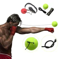 Gul / Röd Bouncy Fight Ball Utrustning med huvudband för reflex hastighet träning Boxing Punch Muay Thai övning C19040401