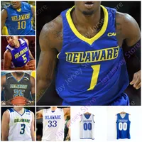 2020 Delaware Mavi Tavuklar Basketbol Jersey NCAA Koleji Nate Darling Ryan Allen Justyn Mutts Kevin Anderson Collin Goss Aleks Novakovich