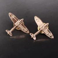 1pc golden aircraft legering material broscher för män party bröllop som present kostym lapel pins smycken tillbehör