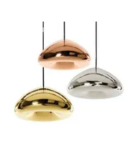 Void Copper Brass Bowl Mirror Glass Modern Pendant Lamp Home Living Room Chandelier Ceiling Light Fixture PA0065