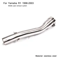 1998 1999 2000 2001 2002 2003 Silp op voor Yamaha R1 Middenverbindingsleiding Roestvrijstalen Silecner-systeem