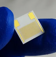 100 microns interdigitados ouro Eléctrodos IDE alumina sensor de gás de cerâmica interdigital capacitor matrizes DPC de película fina (10 mm-10 mm)
