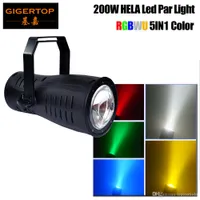 Tiptop Hera RGBWA 200W LED-steg COB-projektor Ljusgjuten polering / mmirror Finish Reflector Frost Plano-Convex Lens Par Cans