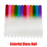 Manikür UV Polonya Aracı Renkli Cam Tırnak Dosyalar Dayanıklı Kristal Dosya Tırnak Tampon Tırnak Bakımı Tırnak Sanat Aracı