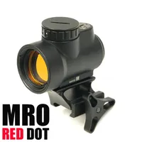 Táctica MRO Red Dot Sight 2 MOA AR Óptica Trijicon caza del alcance del rifle con bajo y alto montaje del QD ajuste carril de 20m m