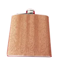 Logo Personalizza Mini Pocket Acciaio Inox Acciaio inox Boccetta in legno GRANELLO a prova di perdita a prova di perdita Boccetta all'aperto