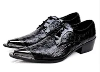 2019 zapatos de vestir de los hombres de moda punta estrecha con cordones de los hombres de negocios formales zapatos Oxford de cuero negro tamaño grande 37-46