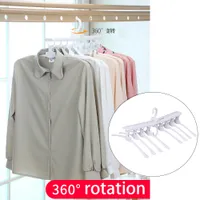 Magic Multi Folding Clothes Hangers - Antislip Plastic Droogrek, Ruimtebesparend met 360 graden Swivel Hook T-shit Hanger