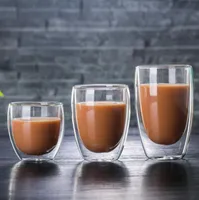 1 Sztuk Butelka Wody Coffee Cup Set Rostoodporne podwójne ściany Szklane Piwo Piwo Handmade Kubek Piwo Herbata Whisky Glass Cups