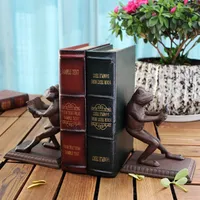 2 stukken gietijzeren kikker boekensteunen boek eindigt antieke metalen boekenschoenen studie kamer tafel decoratie thuiskantoor rustieke ambachten bruine ambachten