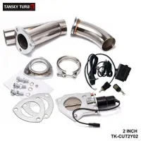 Tansky - 2 "Electric Exhaust Catback Cutout / E-cutout W / Switch / Remote / Switch + Remote Downpipe Cut Out Ventil System Kit