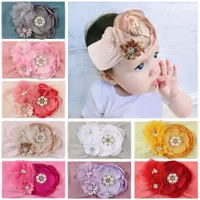 DIY flower baby headband with pearl baby girl headbands princess kids headband baby designer head band designer headbands hair accessories