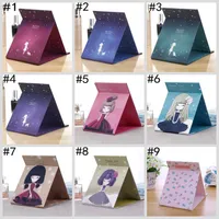 Girls Mirrors Cartoon Folding Portable Square Desktop Vanity Mirror Paper Folding With Ultra-thin Square Makeup Compact Mirror