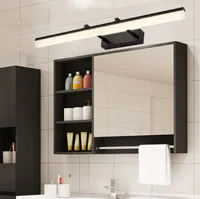 Modern Banyo LED Vanity Işık Duvar Lambası Kapalı Yatak Odası Siyah Gümüş Altın Duvar Ayna Aydınlatma Duvar Lambası Sconce FixTures LLFA