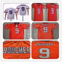 Heren 9 Bobby Boucher Jersey Movie Football The Waterboy Movie Adam Sandler Stitched Jerseys Orange White 50th Anniversary Patch Size S-3XL