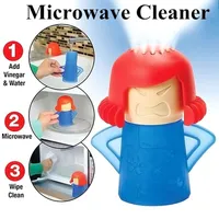 Horno de microondas Limpiador a vapor Angry Mama Fácil de limpiar con vinagre y agua Limpia con vapor Desinfecta Utensilios de cocina para el hogar Limpieza