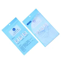 In voorraad OPP zakken plastic retail verpakking zak voor wegwerp masker anti-stof ademend 3-gelaagde maskers gezichtsbeschermende cover tassen