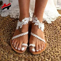 Nan jiu montagna sandali estivi sandali da donna sandali piatti a colori solidi pizzi open toe matrimonio plus size 34-43