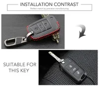 Car Leather Key Case Key Bag Key Cover For Volkswagen Golf 7 MK7 Tiguan Touran 2017 For Skoda Octavia A7 RS For Seat Leon Ibiza
