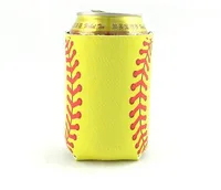 Neoprene Baseball pode refrigerador caso titular Softball cordas podem Insulator Cola Bottle Capa Copos SN1168 Handle