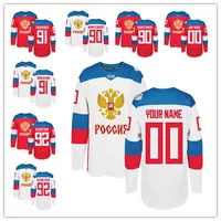 Team Rusland 2016 Wereldbeker van Hockey Jerseys 8 Alex Ovechkin 72 Artemi Panarin 91 Vladimir Tarasenko 71 Evgeni Malkin 13 Pavel Datsyuk Goedkoop