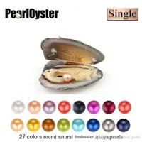 Ny produkt Enstaka stora runda pärlor 6-7 mm naturliga pärlor i ostron sötvatten ostron skal diy smycken för kvinnor parti överraskning