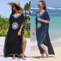 Nouveau coton en coton brodé en vrac plus grande taille de plage de plage robe de vacances robe de vacances de style bikini Smock