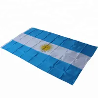 아르헨티나 플래그 2 개 황동 밧줄 고리와 3x5ft 150x90cm 인쇄 폴리 에스터 국기 클럽 팀 스포츠 실내, 실외, 무료 배송