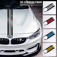 Auto Styling Stickers Carbon Fiber Car Hood Sticker Decals M Performance Decor voor BMW E90 E46 E39 E60 F30 F10 F15 E53 x5 x6