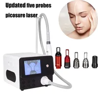 Portable PicoSecod Laser Skin Spot Removal Tatoo Removal 5 Probe för Pigmentation Removal Machine CE Godkänd fri frakt