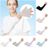 Outdoor Sports Fashion Ice Silk Sleeve Ice Cooler Sonnenschutz-Hülsen-Sommer-Handschuhe Atem für Männer Frauen Fahrtraining Armlinge