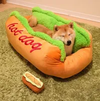 Hot Dog Bed Grote Dog Lounger Bed Kennel Mat Zachte Fiber Huisdier Puppy Warm zacht Bed Huis Product voor Hond en Cat