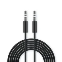 AUX Kablo 1 M 3ft Beyaz Siyah AUX Kablosu 3.5mm Jack Ses Kablosu Stereo MP3 PC Kulaklık için STereo Yardımcı Kordon