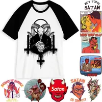 Dämon Tod unheimlich Neue Ankunft Männer Satan T-shirt Böse Hip Hop Satanismus Grim Reaper Böse T-Shirt Lustige Satan Tshirt Männlich / weibliche Karikatur