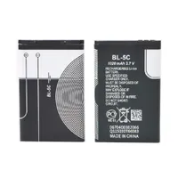 Nuova alta qualità 1020mAh BL-5C BL5C Sostituzione Batterie per cellulare per Nokia 1112 1208 1600 2610 2600 N70 N71 BL 5C