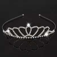 Splendido cristallo nuziale Tiara Party Pageant argento placcato corona fascia economici matrimonio diademi accessori MMA1625