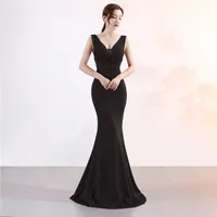Evening Dress Sexy Woman Party Prom Bridesmaid Dresses with Slender V-collar 1260-1